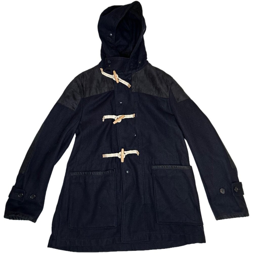 Engineered Garments Men’s Duffle Coat Wool Navy Blue Small Made In USA